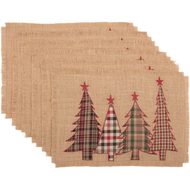 Clement Applique Tree Placemat Set of 6 VHC Brands - The Fox Decor